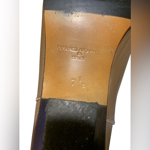 Tarantino’s Genuine Leather/Suede Taupe Low Heel Slouch Boots Women's Size 7.5 - Picture 8 of 9